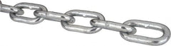 Peerless Chain - 1/4" Welded High Test Chain - 2,600 Lb Capacity, Grade 43, Carbon Steel, Zinc Plated Finish - Caliber Tooling