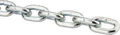 Peerless Chain - 1/4" Welded Proof Coil Chain - 1,300 Lb Capacity, Grade 30, Carbon Steel, Zinc Plated Finish - Caliber Tooling