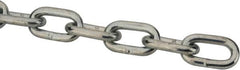 Peerless Chain - 5/16" Welded Proof Coil Chain - 1,900 Lb Capacity, Grade 30, Carbon Steel, Zinc Plated Finish - Caliber Tooling