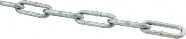 Peerless Chain - #2 Welded Straight Link Coil Chain - 310 Lb Capacity, Steel, Zinc Plated Finish - Caliber Tooling