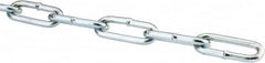 Campbell - #1 Welded Straight Link Coil Chain - 370 Lb Capacity, Steel, Zinc Plated Finish - Caliber Tooling