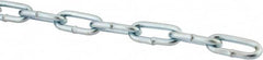 Campbell - #3/0 Welded Straight Link Coil Chain - 605 Lb Capacity, Steel, Zinc Plated Finish - Caliber Tooling