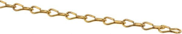 Made in USA - 0.034" Diam Brass Single Jack Chain - 2 Lb Load Limit, 40 Links per Foot, #20 - Caliber Tooling