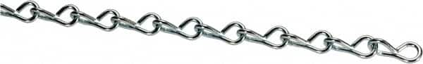 Made in USA - 0.047" Diam Steel Single Jack Chain - 5 Lb Load Limit, #18, Zinc Plated Finish - Caliber Tooling