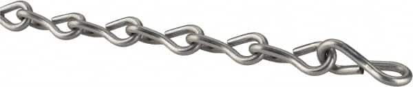 Made in USA - 0.08" Diam Steel Single Jack Chain - 16 Lb Load Limit, #14, Zinc Plated Finish - Caliber Tooling