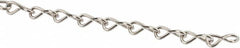 Made in USA - 0.047" Diam Steel Single Jack Chain - 5 Lb Load Limit, #18, Nickel Plated Finish - Caliber Tooling