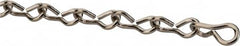 Made in USA - 0.062" Diam Steel Single Jack Chain - 10 Lb Load Limit, #16, Nickel Plated Finish - Caliber Tooling