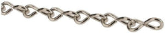 Made in USA - 0.08" Diam Steel Single Jack Chain - 16 Lb Load Limit, #14, Nickel Plated Finish - Caliber Tooling