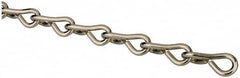 Made in USA - 0.105" Diam Steel Single Jack Chain - 29 Lb Load Limit, #12, Nickel Plated Finish - Caliber Tooling