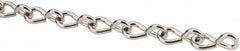 Made in USA - 0.135" Diam Steel Single Jack Chain - 43 Lb Load Limit, #10, Nickel Plated Finish - Caliber Tooling