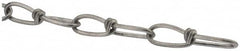 Peerless Chain - 0.12" Diam Steel Double Loop Chain - 200 Lb Load Limit, #1/0, Zinc Plated Finish, 1.78" Inside Length - Caliber Tooling