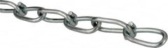 Campbell - 0.148" Diam Steel Double Loop Chain - 305 Lb Load Limit, #3/0, Zinc Plated Finish, 2.17" Inside Length - Caliber Tooling