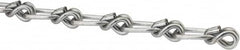 Made in USA - 0.135" Diam Steel Single Loop Chain - 340 Lb Load Limit, #2/0, Zinc Plated Finish, 1.48" Inside Length - Caliber Tooling