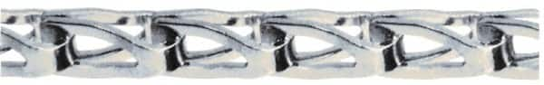 Made in USA - 0.062" Diam Steel Sash Chain - 230 Lb Load Limit, #60, Nickel Plated Finish - Caliber Tooling