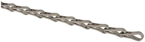 Made in USA - 0.042" Diam Steel Sash Chain - 95 Lb Load Limit, #25, Standard Finish - Caliber Tooling