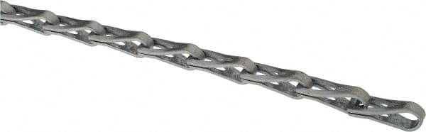 Made in USA - 0.035" Diam Steel Sash Chain - 75 Lb Load Limit, #8, Zinc Plated Finish - Caliber Tooling