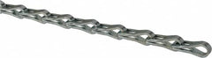 Made in USA - 0.042" Diam Steel Sash Chain - 95 Lb Load Limit, #25, Zinc Plated Finish - Caliber Tooling