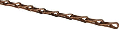 Made in USA - 0.035" Diam Steel Sash Chain - 75 Lb Load Limit, #8, Copper Dipped Finish - Caliber Tooling