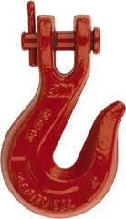 CM - 1/4 Inch Chain Diameter, Grade 80 Clevis Hook - 3,500 Lbs. Load Capacity, 5/16 Inch Inside Diameter, 21/64 Inch Pin Diameter, 3/8 Inch Hook Throat, 1-15/16 Inch Hook Width - Caliber Tooling