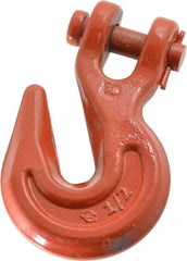 Campbell - 1/2 Inch Chain Diameter, Grade 70 Clevis Hook - 12,000 Lbs. Load Capacity, 21/32 Inch Inside Diameter, 21/32 Inch Pin Diameter, 9/16 Inch Hook Throat - Caliber Tooling