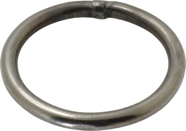 Campbell - 1/4 Inch Wire Size Welding Ring - 2 Inch Inside Diameter, 350 Lbs. Load Limit, Bright Finish - Caliber Tooling