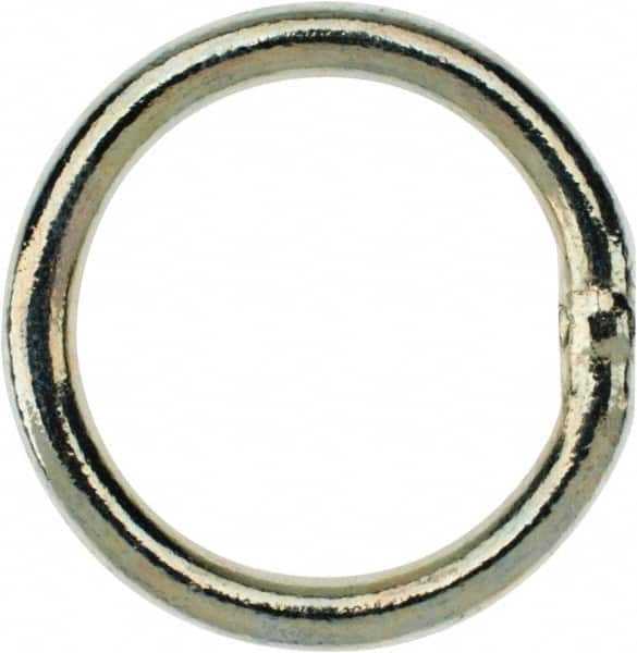 Campbell - 1/4 Inch Wire Size Welding Ring - 1-1/2 Inch Inside Diameter, 450 Lbs. Load Limit, Zinc Plated Finish - Caliber Tooling