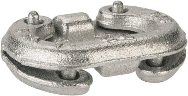 Campbell - Galvanized Carbon Steel Connecting Link - 1/4" Diameter, 1,400 Lb Load Limit - Caliber Tooling