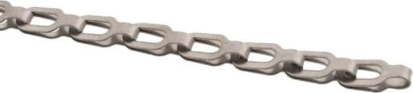 Made in USA - 0.018" Diam Stainless Steel Plumber's Safety Chain - 50 Lb Load Limit, 27 Links per Foot, #2/0, Standard Finish - Caliber Tooling