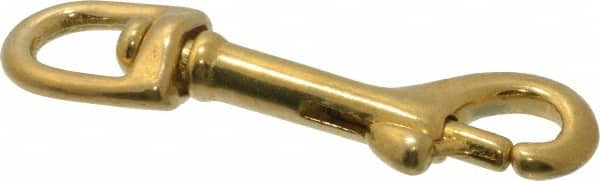 Value Collection - 3" Long Oval Swivel Eye Bolt Snap - Solid Brass with 1/4" Snap Opening - Caliber Tooling