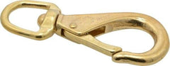 Value Collection - 4-1/2" Long Swivel Eye Boat Snap - Solid Brass with 9/16" Snap Opening - Caliber Tooling