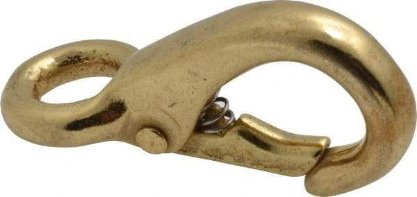 Value Collection - 2-1/4" Long Fixed Eye Boat Snap - Solid Brass with 1/4" Snap Opening - Caliber Tooling