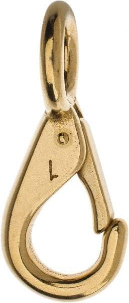 Value Collection - 3" Long Fixed Eye Boat Snap - Solid Brass with 3/8" Snap Opening - Caliber Tooling