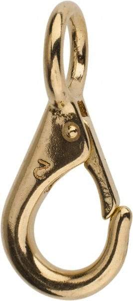 Value Collection - 3-1/4" Long Fixed Eye Boat Snap - Solid Brass with 1/2" Snap Opening - Caliber Tooling