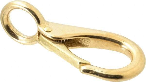 Value Collection - 3-7/8" Long Fixed Eye Boat Snap - Solid Brass with 5/8" Snap Opening - Caliber Tooling