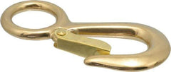 Value Collection - 4-3/4" Long Snap Hook - Solid Brass with 3/4" Snap Opening - Caliber Tooling