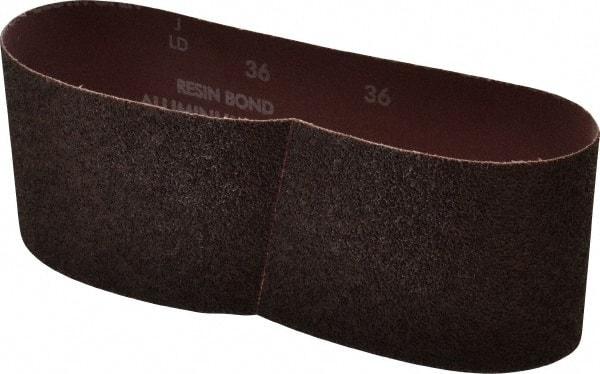 Norton - 4" Wide x 24" OAL, 36 Grit, Aluminum Oxide Abrasive Belt - Aluminum Oxide, Very Coarse, Coated, X Weighted Cloth Backing, Series R228 - Caliber Tooling