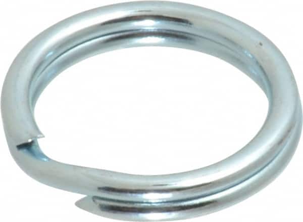 Made in USA - 0.526" ID, 0.67" OD, 0.105" Thick, Split Ring - Grade 2 Spring Steel, Zinc-Plated Finish - Caliber Tooling