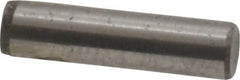 Unbrako - 1/8" Diam x 1/2" Pin Length Grade 8 Alloy Steel Oversized Dowel Pin - C 60 (Surface) & C 50-58 Hardness, 1,845 Lb Breaking Strength, 1 Beveled & 1 Rounded End - Caliber Tooling