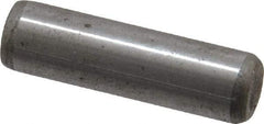 Unbrako - 1/4" Diam x 7/8" Pin Length Grade 8 Alloy Steel Oversized Dowel Pin - C 60 (Surface) & C 50-58 Hardness, 7,370 Lb Breaking Strength, 1 Beveled & 1 Rounded End - Caliber Tooling