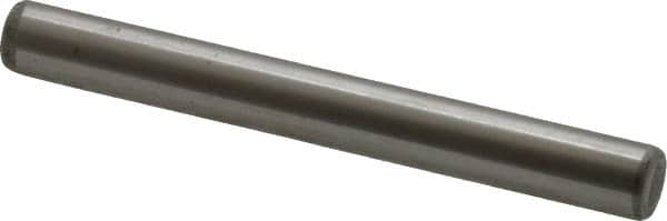 Unbrako - 1/4" Diam x 2-1/4" Pin Length Grade 8 Alloy Steel Oversized Dowel Pin - C 60 (Surface) & C 50-58 Hardness, 7,370 Lb Breaking Strength, 1 Beveled & 1 Rounded End - Caliber Tooling