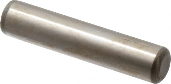 Unbrako - 3/8" Diam x 1-3/4" Pin Length Grade 8 Alloy Steel Oversized Dowel Pin - C 60 (Surface) & C 50-58 Hardness, 16,580 Lb Breaking Strength, 1 Beveled & 1 Rounded End - Caliber Tooling