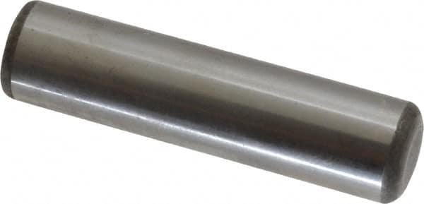 Unbrako - 5/8" Diam x 2-1/2" Pin Length Grade 8 Alloy Steel Oversized Dowel Pin - C 60 (Surface) & C 50-58 Hardness, 46,020 Lb Breaking Strength, 1 Beveled & 1 Rounded End - Caliber Tooling