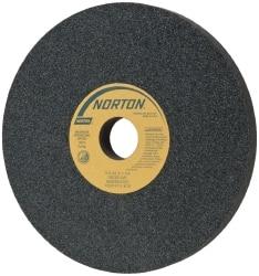 Norton - 8" Diam x 1-1/4" Hole x 3/4" Thick, J Hardness, 60 Grit Surface Grinding Wheel - Silicon Carbide, Type 1, Medium Grade, 3,600 Max RPM, Vitrified Bond, No Recess - Caliber Tooling