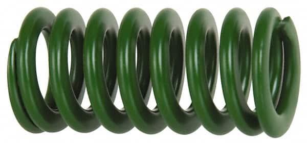 Associated Spring Raymond - 32mm Hole Diam, 16mm Rod Diam, 1-1/2" Free Length, Green Die Spring - Caliber Tooling