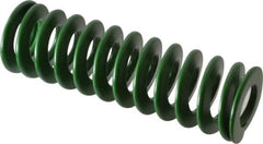 Associated Spring Raymond - 32mm Hole Diam, 16mm Rod Diam, 4" Free Length, Green Die Spring - 1312 N Max Deflection, 41mm Max Deflection, Light Duty, Chromium Alloy Steel - Caliber Tooling