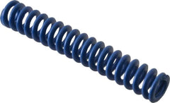 Associated Spring Raymond - 12.5mm Hole Diam, 6.3mm Rod Diam, 3" Free Length, Blue Die Spring - 294.8 N Max Deflection, 28.9mm Max Deflection, Medium Duty, Chromium Alloy Steel - Caliber Tooling