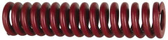 Associated Spring Raymond - 50mm Hole Diam, 25mm Rod Diam, 10" Free Length, Red Die Spring - 6764 N Max Deflection, 76mm Max Deflection, Strong Duty, Chromium Alloy Steel - Caliber Tooling