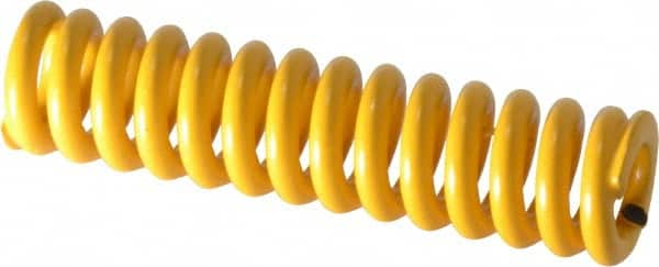 Associated Spring Raymond - 12.5mm Hole Diam, 6.3mm Rod Diam, 2" Free Length, Yellow Die Spring - Caliber Tooling