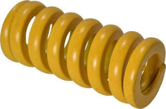 Associated Spring Raymond - 20mm Hole Diam, 10mm Rod Diam, 1-3/4" Free Length, Yellow Die Spring - 1639 N Max Deflection, 11mm Max Deflection, Extra Strong, Chromium Alloy Steel - Caliber Tooling