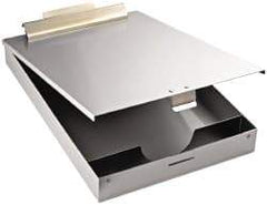 Saunders - 13-3/8 Inch Long x 9 Inch Wide x 1 Inch High, Clip Board - Silver - Caliber Tooling